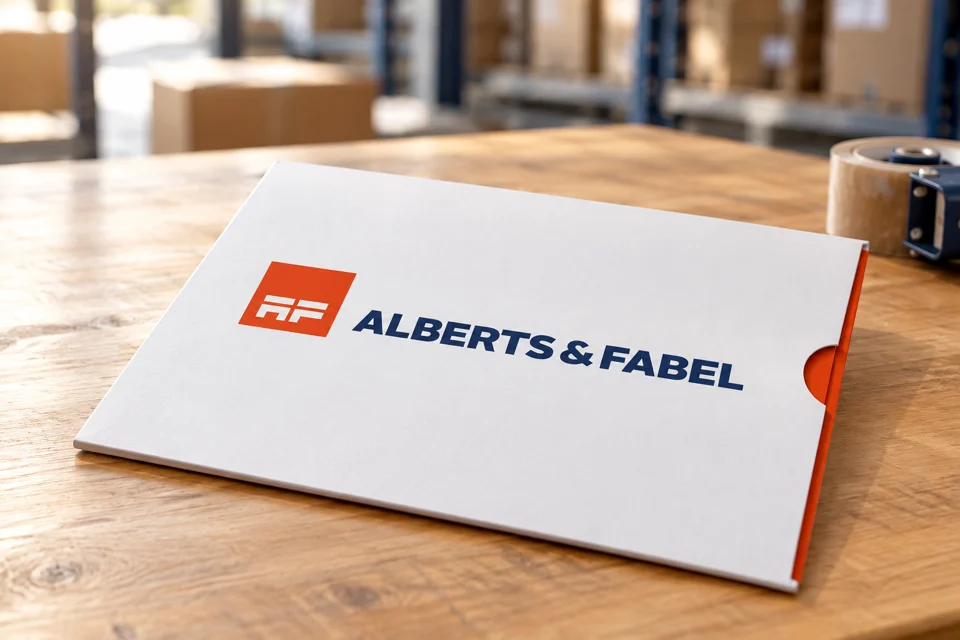 Markenwelt · Alberts & Fabel: Frachtunterlagen · Mappe