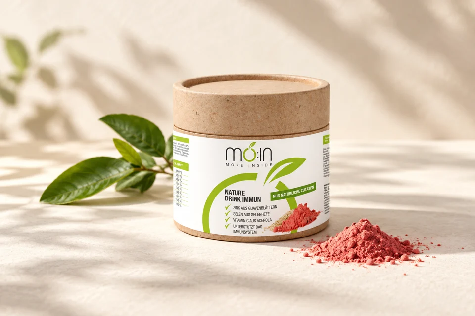 Markenwelt · HCE: möin Nature Drink Immun · Produktstudio