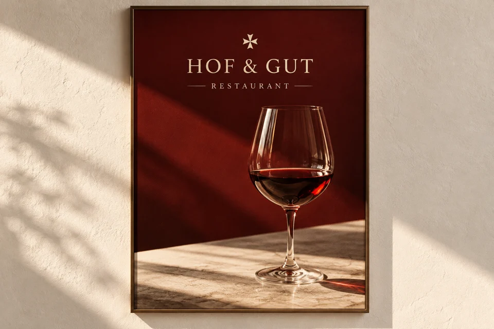 Markenwelt · Hof & Gut: Eventplakat · Außenauftritt