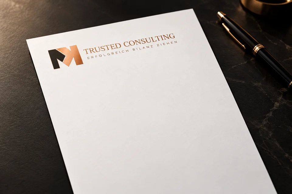 Markenwelt · MK Trusted Consulting: Geschäftspapier · Brief
