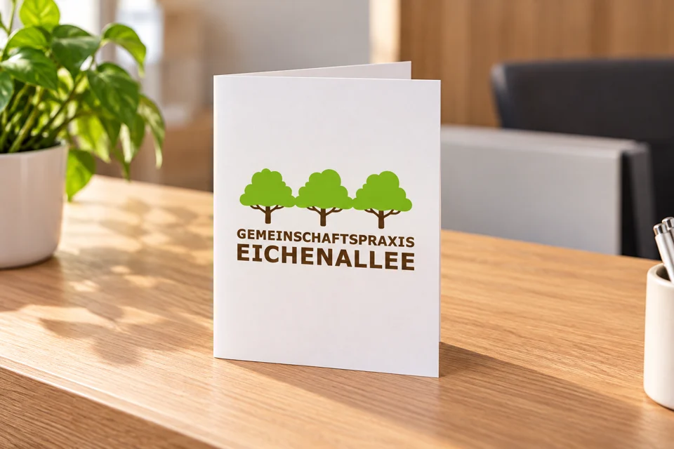 Markenwelt · Gemeinschaftspraxis Eichenallee: Informationsfaltblatt · Praxis