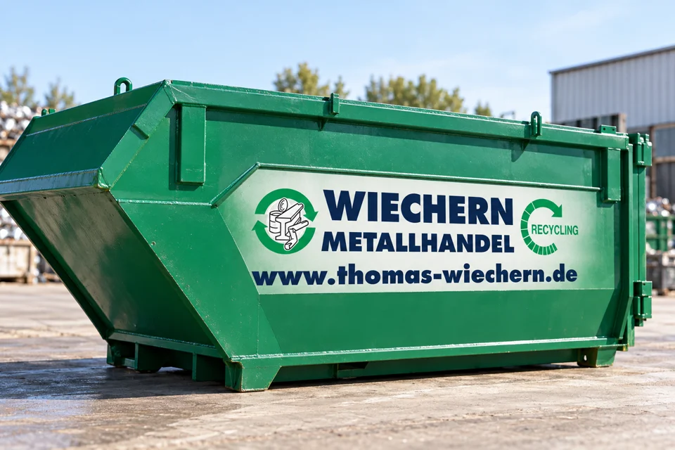Markenwelt · Wiechern Metallhandel: Container · Außenauftritt